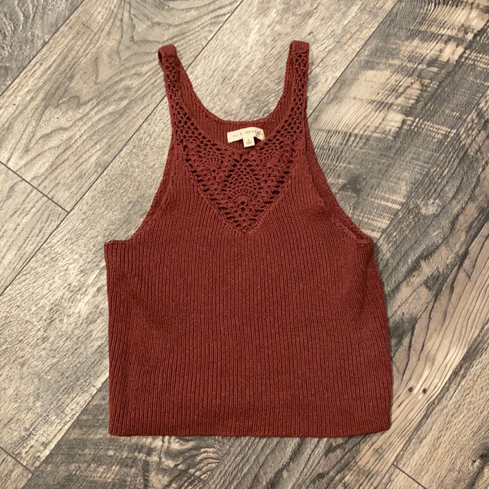 L.A. Heart Crochet Crop Top